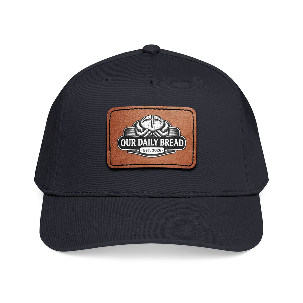 Our Daily Bread Leather Patch Baseball Cap — Rustic Baker Logo Hat