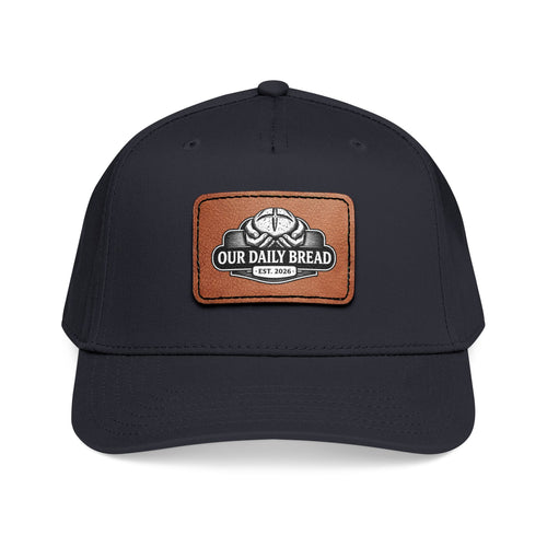 Our Daily Bread Leather Patch Baseball Cap — Rustic Baker Logo Hat