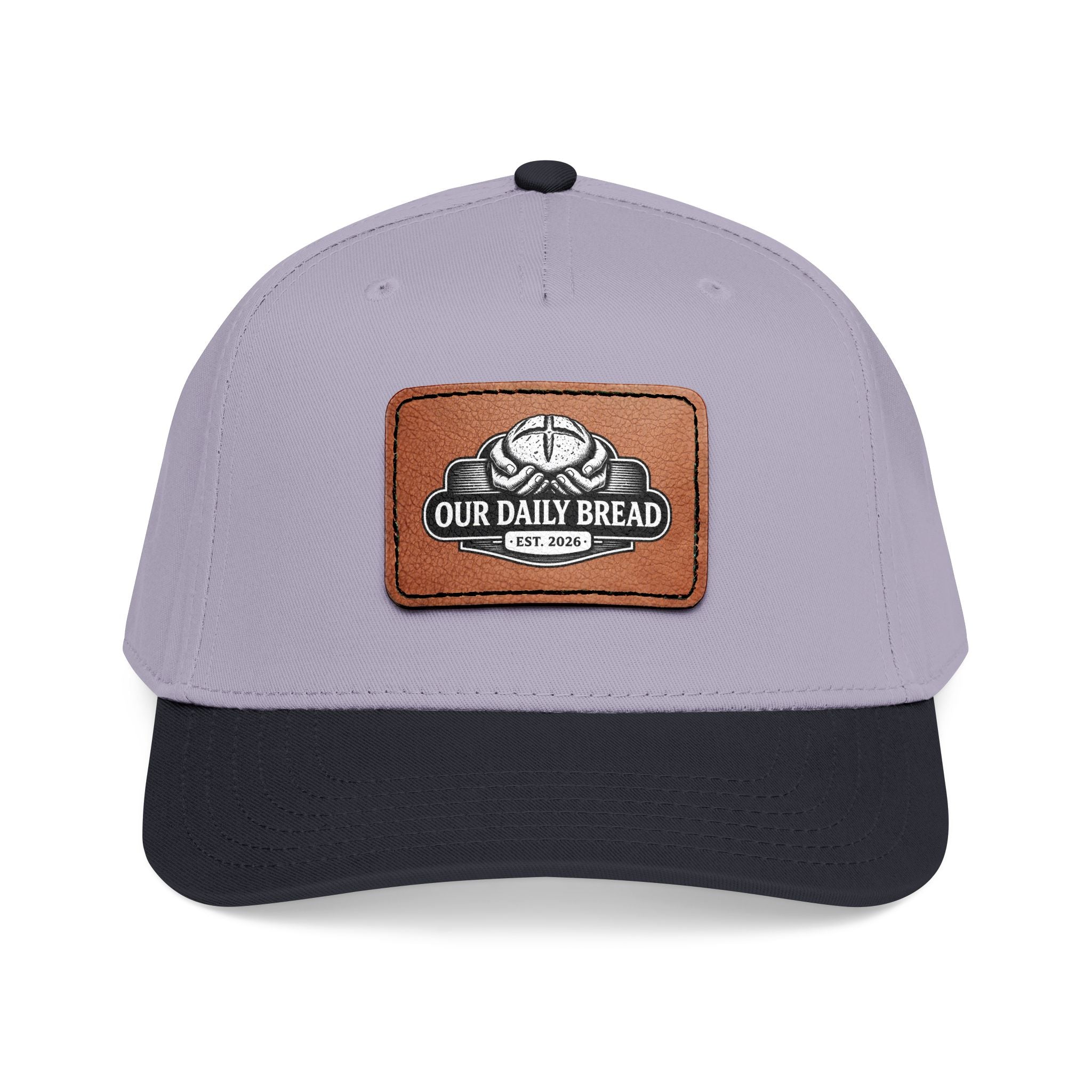 Our Daily Bread Leather Patch Baseball Cap — Rustic Baker Logo Hat