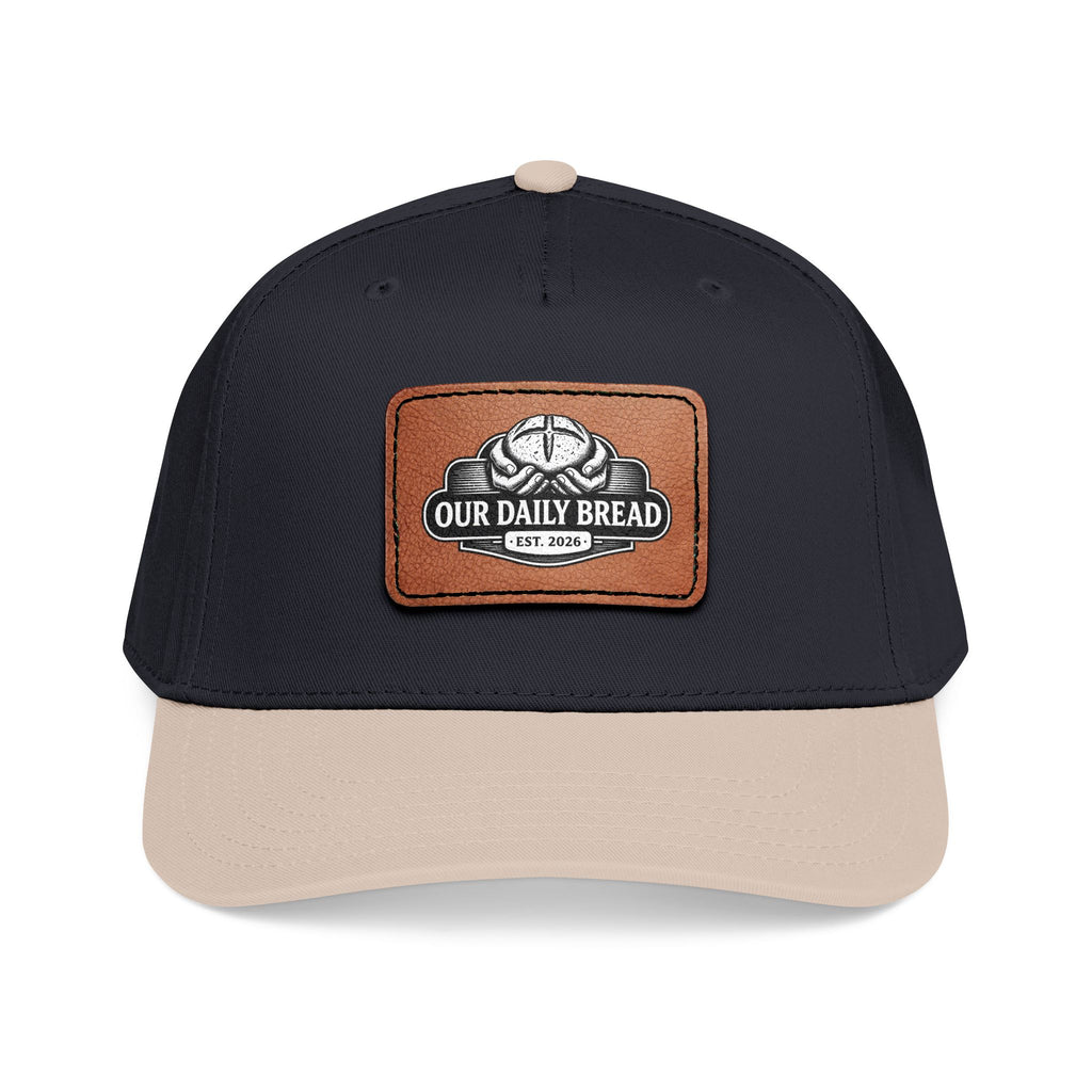 Our Daily Bread Leather Patch Baseball Cap — Rustic Baker Logo Hat