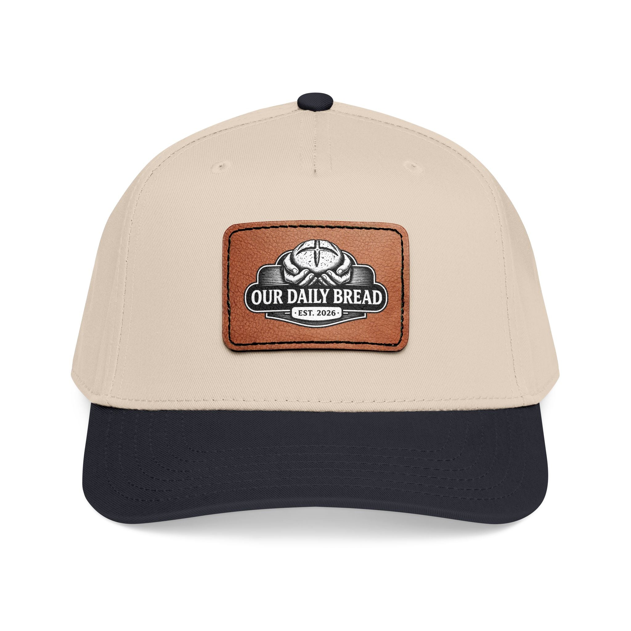 Our Daily Bread Leather Patch Baseball Cap — Rustic Baker Logo Hat