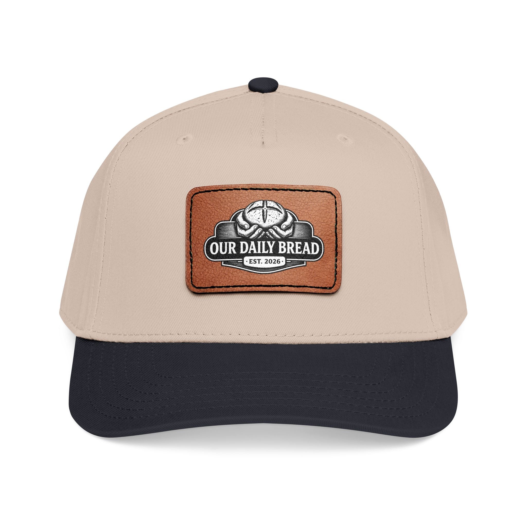 Our Daily Bread Leather Patch Baseball Cap — Rustic Baker Logo Hat